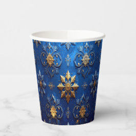 Blue Decorative Christmas Holiday Paper Cups 紙コップ