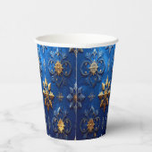 Blue Decorative Christmas Holiday Paper Cups 紙コップ (右)