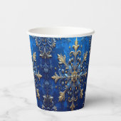 Blue Decorative Christmas Holiday Paper Cups 紙コップ (裏面)