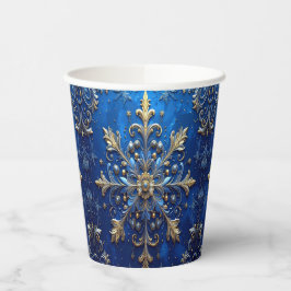 Blue Decorative Christmas Holiday Paper Cups 紙コップ