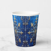 Blue Decorative Christmas Holiday Paper Cups 紙コップ (右)