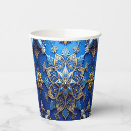 Blue Decorative Christmas Holiday Paper Cups 紙コップ
