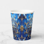 Blue Decorative Christmas Holiday Paper Cups 紙コップ (右)