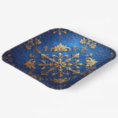 Blue Decorative Christmas Holiday Paper Plate ペーパープレート (傾斜あり)
