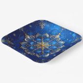 Blue Decorative Christmas Holiday Paper Plate ペーパープレート (傾斜あり)