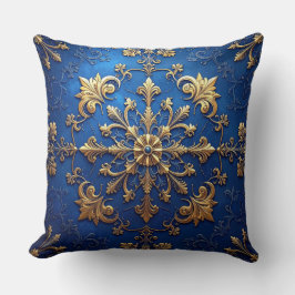 Blue Decorative Christmas Throw Pillow クッション