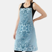 Blue Decorative Floral Apron エプロン (インサイチュ)