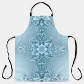 Blue Decorative Floral Apron エプロン (正面)