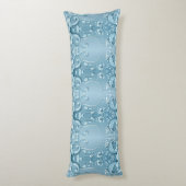 Blue Decorative Floral Body Pillow ボディピロー (裏面 (縦))