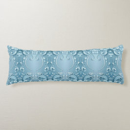 Blue Decorative Floral Body Pillow ボディピロー