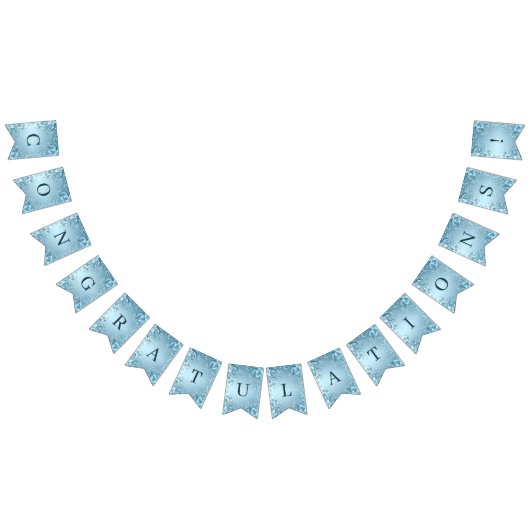 Blue Decorative Floral Bunting Flag バンティングフラッグ (全)