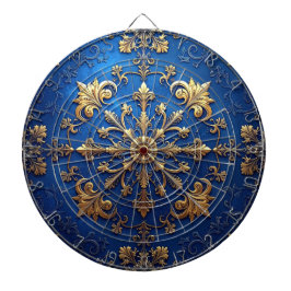 Blue Decorative Floral Dartboard ダーツボード