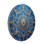 Blue Decorative Floral Dartboard ダーツボード (正面左)