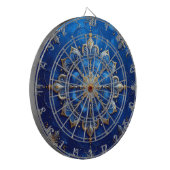 Blue Decorative Floral Dartboard ダーツボード (正面左)