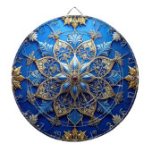 Blue Decorative Floral Dartboard ダーツボード (正面)