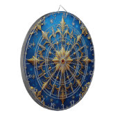 Blue Decorative Floral Dartboard ダーツボード (正面左)
