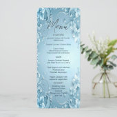 Blue Decorative Floral Menu メニュー (スタンド正面)