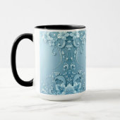 Blue Decorative Floral Mug マグカップ (左)