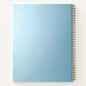 Blue Decorative Floral Notebook ノートブック (裏面)