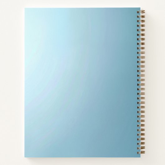 Blue Decorative Floral Notebook ノートブック (裏面)