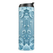 Blue Decorative Floral Thermal Tumbler タンブラー (回転左)