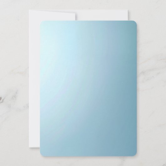 Blue Decorative Floral Wedding Invitation 招待状 (裏面)