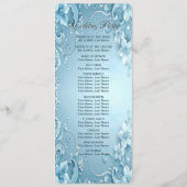Blue Decorative Floral Wedding Program プログラム (裏面)
