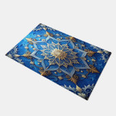 Blue Decorative Holiday Doormat ドアマット (アングル)