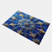 Blue Decorative Holiday Doormat ドアマット (アングル)