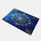 Blue Decorative Holiday Doormat ドアマット (アングル)