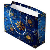 Blue Decorative Holiday Gift Bag ラージペーパーバッグ (裏面アングル)
