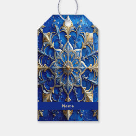 Blue Decorative Holiday Gift Tag ギフトタグ