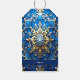 Blue Decorative Holiday Gift Tag ギフトタグ