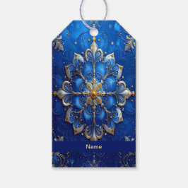 Blue Decorative Holiday Gift Tag ギフトタグ
