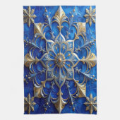 Blue Decorative Holiday Kitchen Towel キッチンタオル (縦)
