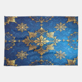 Blue Decorative Holiday Kitchen Towel キッチンタオル (横)