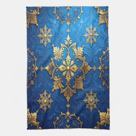 Blue Decorative Holiday Kitchen Towel キッチンタオル