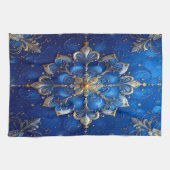 Blue Decorative Holiday Kitchen Towel キッチンタオル (横)