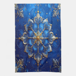 Blue Decorative Holiday Kitchen Towel キッチンタオル