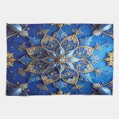 Blue Decorative Holiday Kitchen Towel キッチンタオル (横)