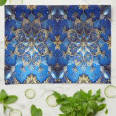 Blue Decorative Holiday Kitchen Towel キッチンタオル (折り畳み)