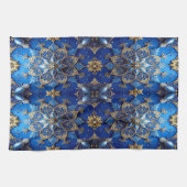 Blue Decorative Holiday Kitchen Towel キッチンタオル (横)