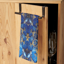 Blue Decorative Holiday Kitchen Towel キッチンタオル