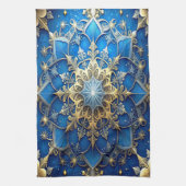 Blue Decorative Holiday Kitchen Towel キッチンタオル (縦)
