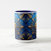 Blue Decorative Holiday Mug マグカップ (中央)