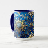 Blue Decorative Holiday Mug マグカップ (正面左)