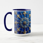 Blue Decorative Holiday Mug マグカップ (左)