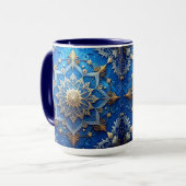Blue Decorative Holiday Mug マグカップ (正面左)