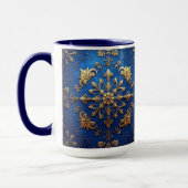 Blue Decorative Holiday Mug マグカップ (左)