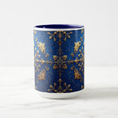 Blue Decorative Holiday Mug マグカップ (中央)